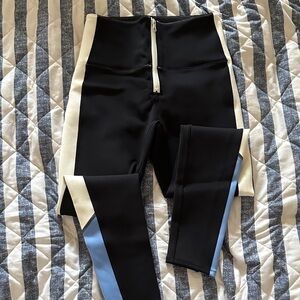 Bandier x Solid and Striped Black and Blue scuba Leggings